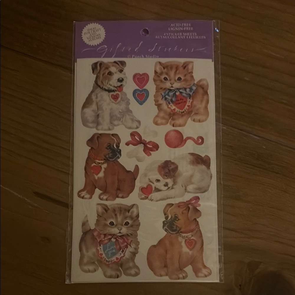 Gifted Stickers Puppy 🐶 Kitten 🐱 Set - Multicolor